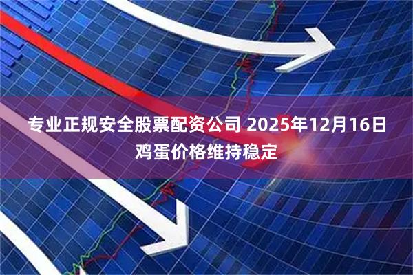 专业正规安全股票配资公司 2025年12月16日鸡蛋价格维持稳定